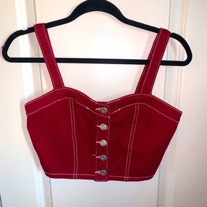 Jean adjustable crop top